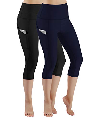 image for ODODOS Women's High Waist Yoga Capris with Pockets,Tummy Control,Worko