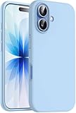 DIZORO Compatible with iPhone 17 Case 6.3, Slim Liquid Silicone 3 Layers Full Covered Soft Gel Rubber Phone Cases Protective Back Cover 6.3 Inch - Ice Blue