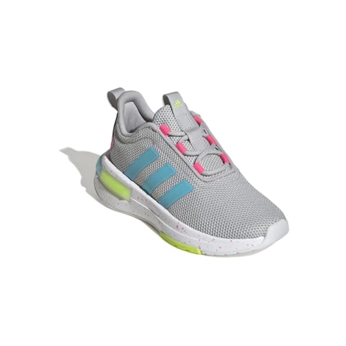 adidas Kids Girls Racer Tr23 Lace Up Sneakers Shoes Casual - Grey - Size 6 M2