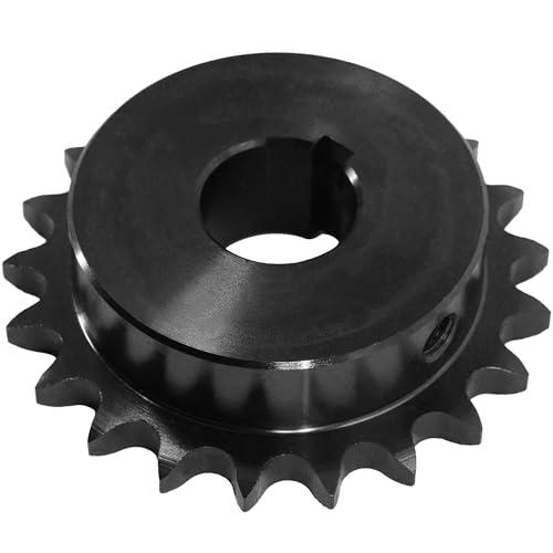 CHR #40 Roller Chain Sprocket, 21 Tooth, 1" Finished Bore, B-Hub Carbon Steel Industrial Drive Sprocket for ANSI 40 Chains, Power Transmission, Conveyor, Agricultural and Manufacturing Equipment