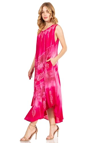 Sakkas Starlight Third Women's Tie Dye Beach Kaftan Caftan Tank Dress/Cover Up3