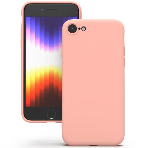YATWIN Coque pour iPhone SE 2022/2020, iPhone 8/7, Coque TPU Aspect Silicone Liquide avec Doublure, Protection Caméra et Écran 1mm, Fine et Légère,...