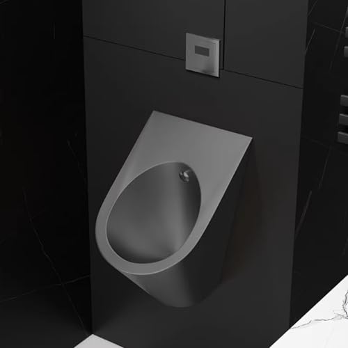 壁掛けセンサー付き男性用小便器、ゴールドの小型垂直排水公衆トイレ、商業用ウォッシュアウト、男性用こぼれ防止