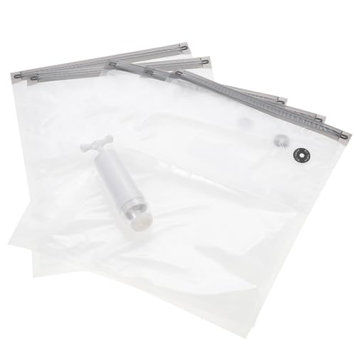 PRETYZOOM Food Vacuum Sealer Bags 1 Set Reusable Microwave Freezer Dishwasher Safe for Kitchen Outdoor Use