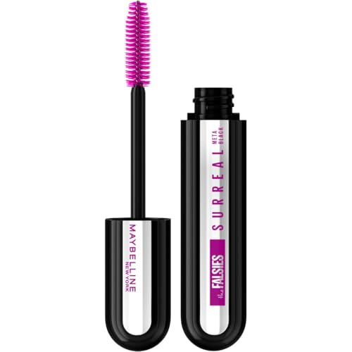 Maybelline New York - Mascara Effet Extension de Cils Extra Noir - Longueur & Volume - Tenue 24H - Falsies Surreal Meta Black - Noir - 10 ml