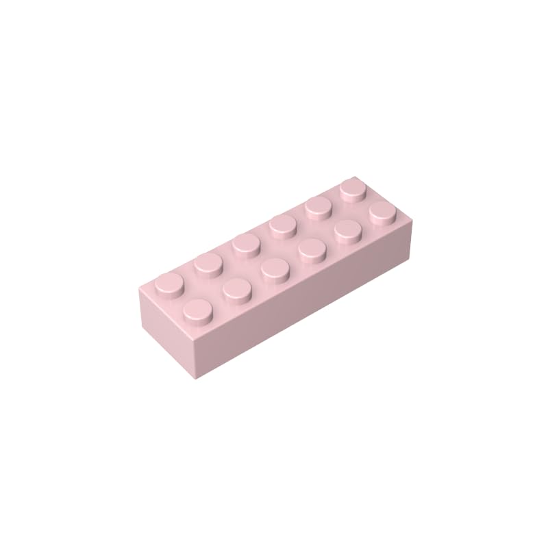 XYEIUGO 44237 Basic Bricks Brick 2x6, light pink, 10 PCS