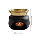 Warmself Delicate Romantic Metal Tealight Candle Holder Oil Tart Burner Aroma Diffuser Furnace Home Decoration Split Copper Plates Can Be Dry Burned Black Gold