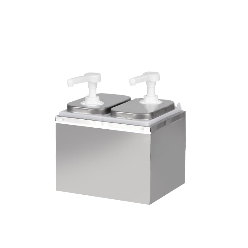 Dispensador de salsa antigoteo con 4 bombas de acero inoxidable para mayonesa y miel 4L
