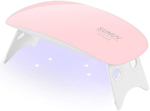 SUNUV Uv Nail Lamp,Sun Mini2 6W Led Nail Lamp For Gel Polish With 2 Timing Setting (45S/60S, Pink)