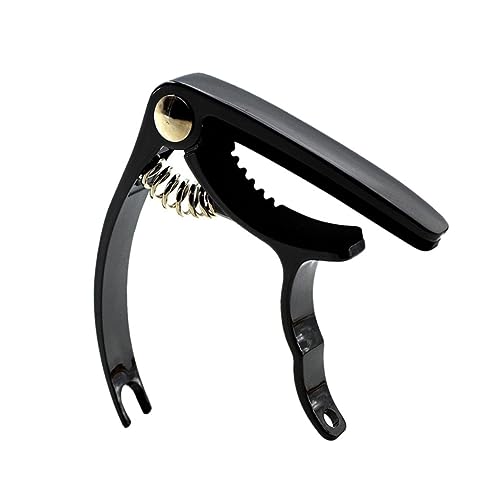 Sosoport Lightweight Metal Guitar Capo High Performance Musical Capo for Acoustic Electric Guitars Ukulele Tuning Tool Sleek Black Design Easy One Handed Operation