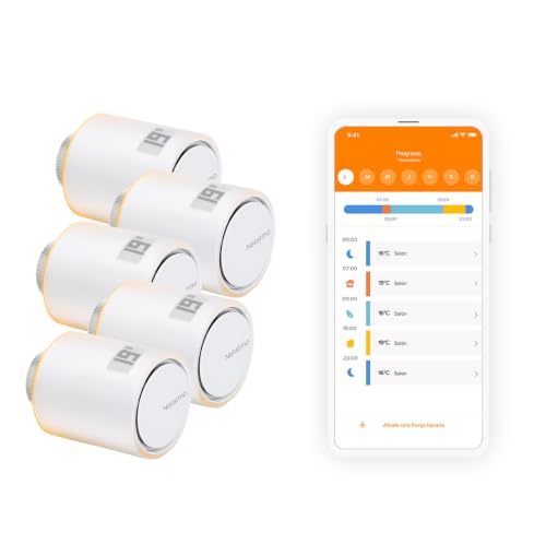 Netatmo Valvulas Termostaticas WiFi Inteligente, Control Remoto, Ahorro de Energía, Módulo Adicional para el Termostato Intelligente y para el Paquete para Calefacción Colectiva, Nav -AMZ