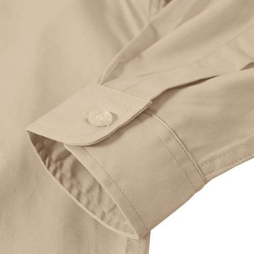 Image of Boys' Button Down Dress Shirts Kids Long Sleeve Solid Collared Uniform Shirt for Toddler Boy (Size 2T-20)