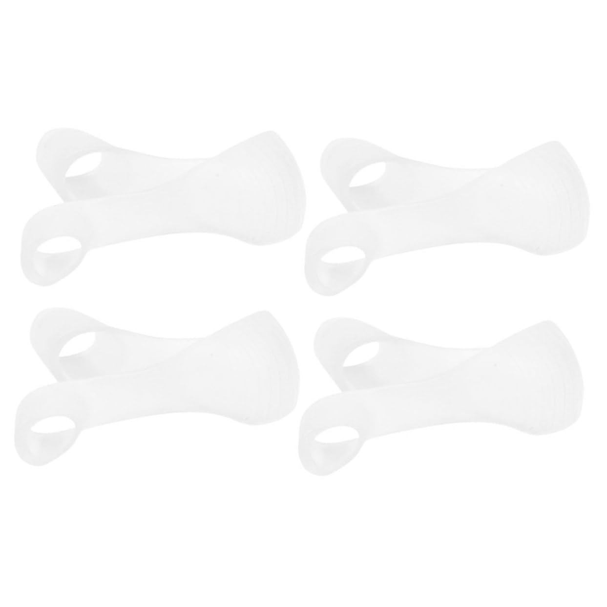 GARVALON4pcs Big Toe Splitter Foot Care Tools Elastic Strap Flex Tools Toe Protectors Toe Separators Bunion Cushion Sleeves Big Spacer Toe Stretchers for Men Big Toe Brace Sebs Transparent