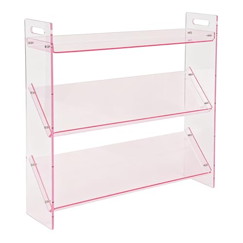 Hanmorfarbi 3-Tier Acrylic Shoe Rack Organizer, 27.5 Inch Height with