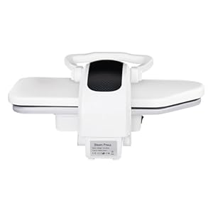 1600W Intelligent Steam Press with Touch Screen – 26″ Digital Ironing System w/ 5 Fabric Modes, 0.26Gal Tank & Auto Safety Shutoff (White)