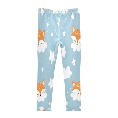 Toddler Girls Leggings Printed Yoga Pants Leggings Fox White Clouds for Kids2