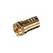 F-Connector RG-6 Crimp-On Gold Plated EA Coaxial Cable Single 25 Pack RG6 Satellite Dish TV Antenna Video Signal Data Crimp Plug Connector