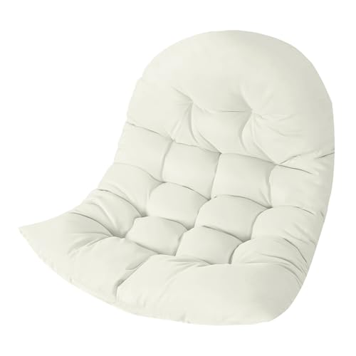 BCKNT Thicken Egg Chair Cushion Replacement, Outdoor Hammock Swing Chair Cushions, Hanging Wicker Basket Seat Pad with High Elasticity PP Cotton, for Garden Patio Porch Furniture (Only Cushion)