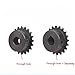 04C Chain Gear 45# Steel 25/30/40Teeth 10~20mm Keyway Bore Industrial Sprocket Wheel 1Pcs(12mm (5x2.3mm),25 Teeth)