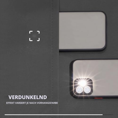 Deconovo Verdunkelungsvorhang Schlaufen Blickdicht Gardinen Dunkelgrau – Ansicht 5