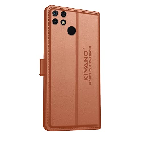 Image of Compatible with Xiaomi Redmi 10 Flip Cover | Leather Finish | Inside Pockets & Inbuilt Stand | Shockproof Wallet Style Magnetic Closure Back Cover Case