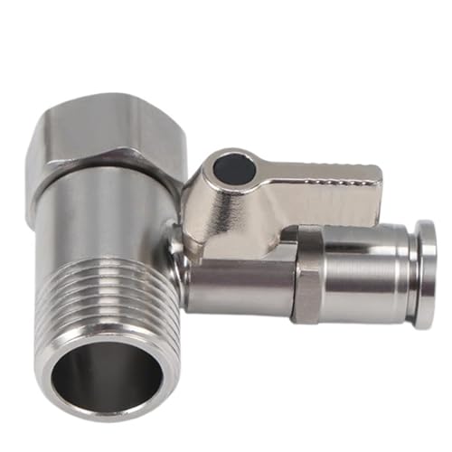Adaptador de agua for tubo 1/4'' 1/2'' macho 1/4 3/8, válvula bola alimentación RO, filtro grifo, sistema ósmosis inversa for purificador(Gold -1)