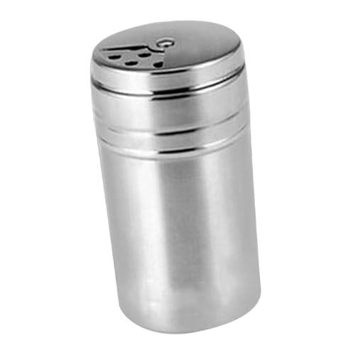TOYANDONA Stainless Steel Dredge Pepper Shaker Sugar Shaker with Rotating Cover Rotary Multihole Structure Dishwasher Safe Tight Seal for Kitchen Countertop Seasoning Storage