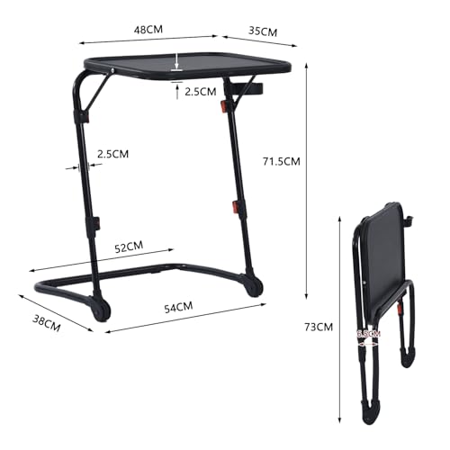 Table d'Ordinateur Portable Pliante Meuble Cosy Réglable Noir