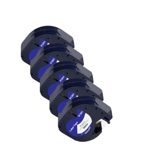 5/10PK 91201 91200 �݊����x���e�[�v 91331 12267 91202 91203 12 �~�����[�g�� LT �e�[�v LT-100H 100T �݊����x���v�����^�p(5PK Black on White)