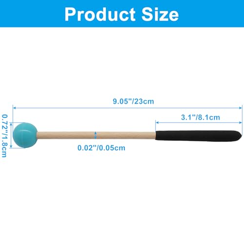 Par de baquetas de percusión de 22.5 cm, azul miniatura 2