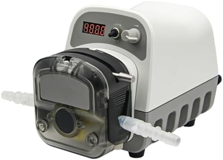 Peristaltic Pump, Lab Liquid Dosing Pump with Digital Display, Forward and Reverse Switch, Flow Rate 1500ml/min, Supports Suction Back for Laboratory Aquarium