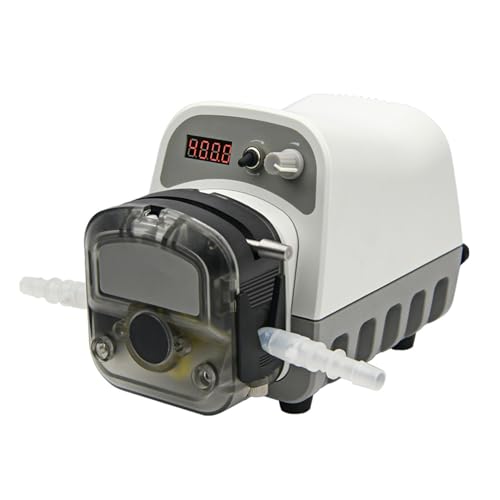 MiBoce Bomba peristáltica inteligente, bomba doseadora de líquidos de laboratório, com ecrã digital, interruptor de avanço e retrocesso, fluxo de 1500 ml / min, suporta sucção traseira