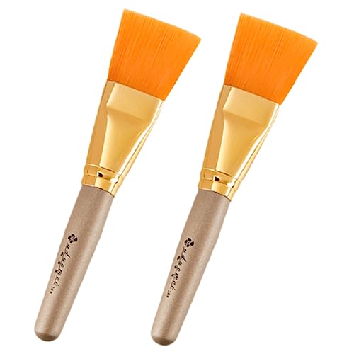 AUTSUPPL 2個フェイスマスクアプリケーター 軽量携帯用 ソフト毛フェイシャルブラシ 均一な塗で肌ケアに メイク初心者からプロ対応