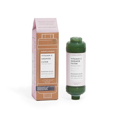 VOESH Vitamin C Shower Filter, Blossom Bliss, Shower Aromatherapy, Water Purifier, Water Softener, Vegan Probiotics, Spa Shower Head, Water Filter, Shower Self-Care