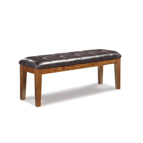 Signature Design by Ashley Ralene Tufted Upholstered Dining Room Bench, Medium Brown - image 1