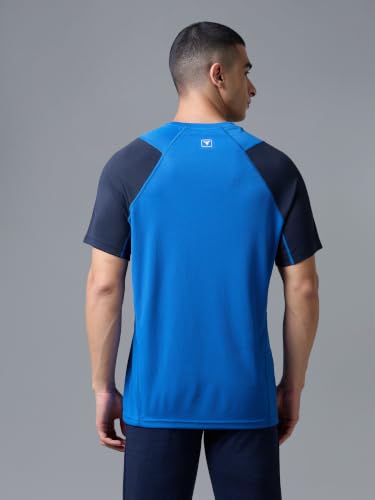 Image of TECHNOSPORT Men's Slim Fit Half Sleeve Crew Neck T-Shirt, TECHNOCOOL+ Quick Dry Moisture Wicking Stretchable Sports Gym and Casual Wear