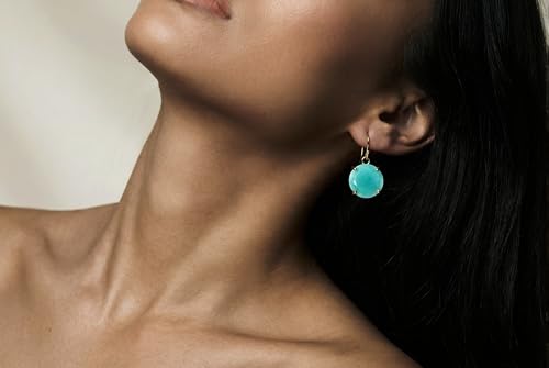 Boucles d'oreilles amazonite extra longues pour sublimer un visage rond - 4