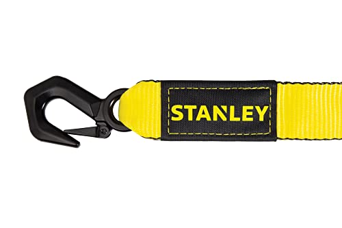 Stanley ‎S1053 Black/Yellow 2" X 30' Tow Strap With Tri-Hook (9,000 Lb Break Strength) For Disabled Recreational Vehicles #TOP2