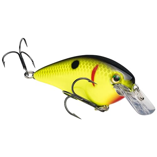 Strike King (HCKVDS1.5-535) KVD Square Bill 1.5 Fishing Lure, 535 - Chartreuse with Black Back, 3/8 oz, Unique Action