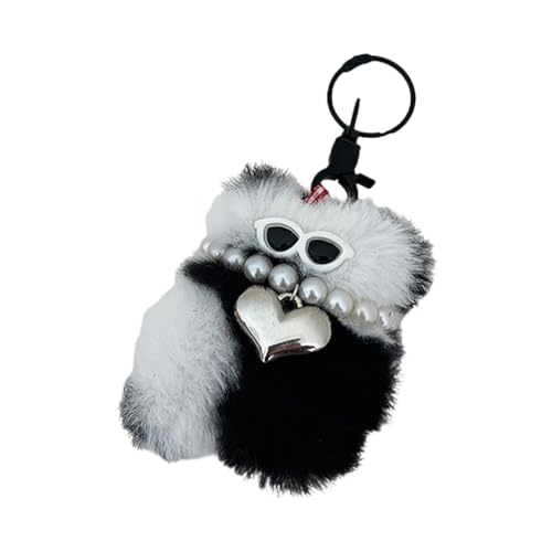 Soft Plush Bear Keychain Shape Couple Keyrings Stuffed Phone Adorment