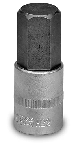 '22 mm Hexágono Interior (6 cantos) Llave para tornillos Allen® Hexágono Interior (6 cantos) Llave para tornillos Allen® Ranuras Destornillador para llave de vaso (1/2 Cr-V Acero Cover