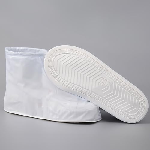 Cubiertas impermeables para zapatos, cubrezapatos de plástico impermeables con cremallera, galochas antideslizantes reforzadas para mujer, talla M (36‐37), para días lluviosos miniatura 4