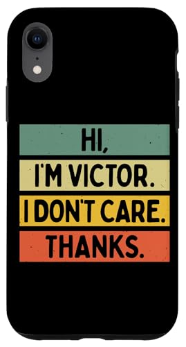 Hi I'm Victor I Don't Care Thanks �ʔ�����������p �X�}�z�P�[�X iPhone XR �p