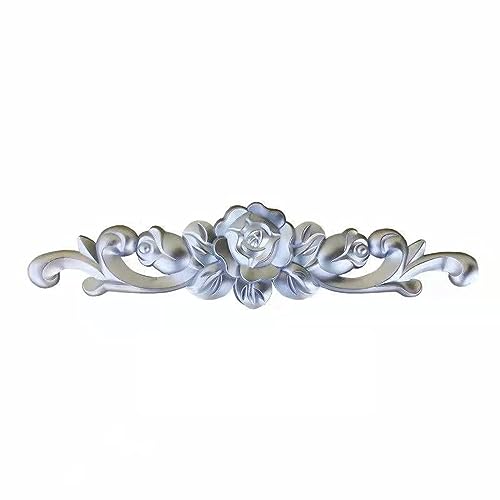 Fregi In Legno Mobili Europei In Pvc Decorativo Applique Sfondo Muro Cavo Rilievo Fiori Decorativi Non Intagliati In Legno Argento Grande