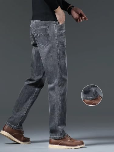GRECIILOOKS Men's Smart Fit Stretchable Jeans - Gray GREY - Image 6