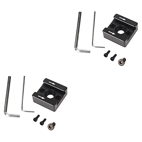 OSALADI 2 Sets Cold Shoe Adapter Bracket Monitor Flash Stand Adapter Bracket for LED Light Bracket for DSLR Flash Shoe Mount Flash Bracket Hot Shoe Adapter Black Aluminum Alloy