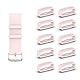 SMYAOSI Silikon Armbänder Schlaufe,Ersatzband Band Loops, Armband Schlaufe,10 Stück Uhrenarmband Halter Keeper Verschlussring Ersatz Schlaufen für Watch 18mm/20mm/22mm armband (20mm, Rosa)