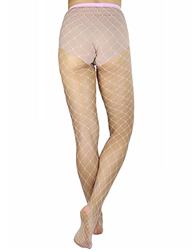 Image of Lastclream High Waisted Fishnet Tights for Women Sexy Fishnets Stockings Full Footed Fishnet Sheer Pantyhose Plus Size