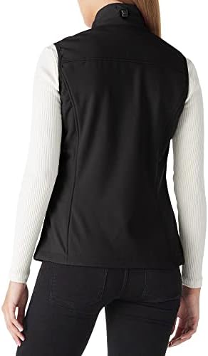 MoFiz Softshellvest voor dames, outdoor fleece hardloopvest, waterdicht, voor trekking, wandelen, sport, mouwloos jack, grijs, XL