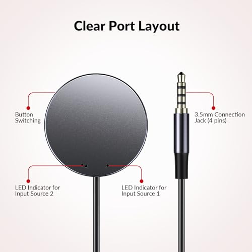 Image of Remote Switch Button EXB01 for iDock C20 (for 2 Laptops) /D23(for 2 PC 3 Monitors), 4ft Extension for Effortless Device Switching